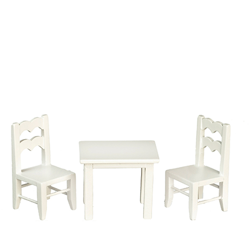 Child's Table with Chairs, White